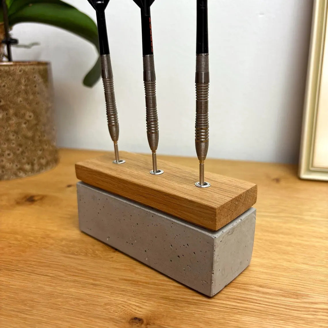 3er Dartpfeilhalter aus Beton